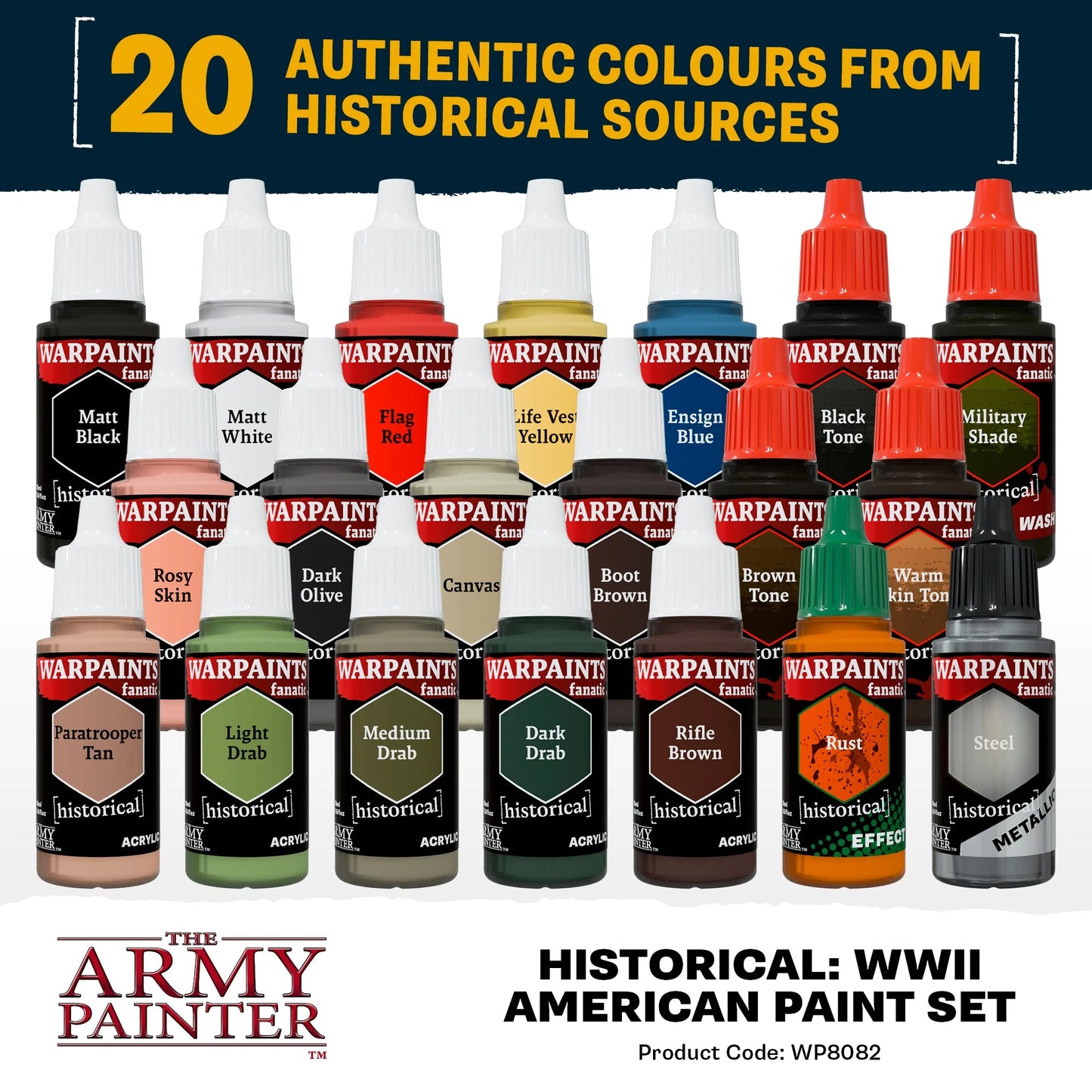 The Army Painter Historical WWII American Paint Set