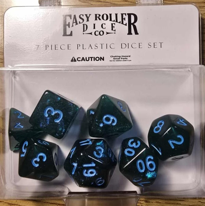 Easy Roller 7 pc Plastic Dice Set - Muck Sparkle