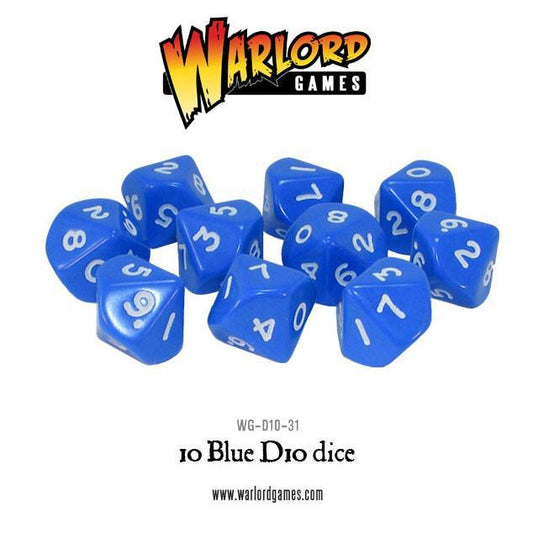 Warlord Games D10 Dice Pack - Blue (10)